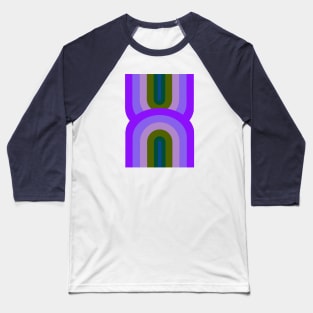 Purple Double Rainbow Arc Baseball T-Shirt